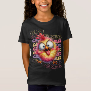 Funny Crazy Clucker Chicken - Colorful Cartoon Hen T-Shirt