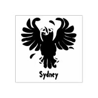 Funny crazy crow raven cartoon illustration