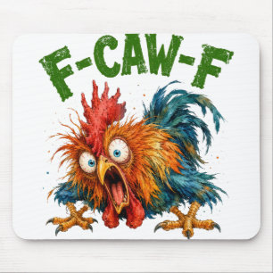 FUNNY CRAZY LOONEY CHICKEN MOUSE PAD