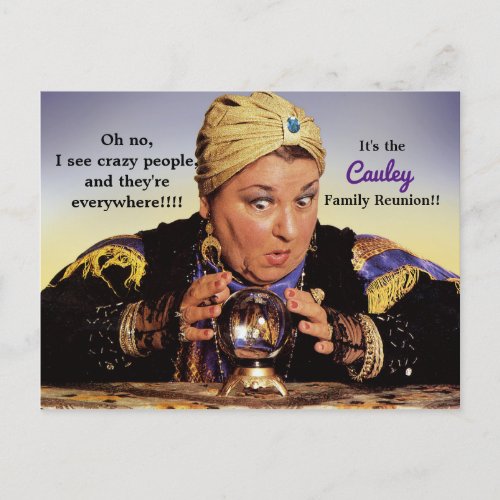 Funny Crazy People Family Reunion Postcard
