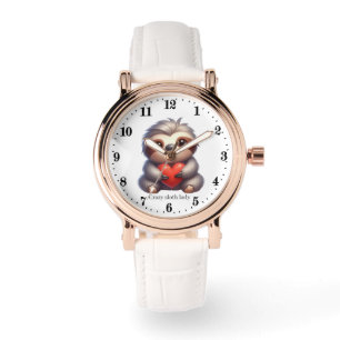 Funny crazy sloth lady watch