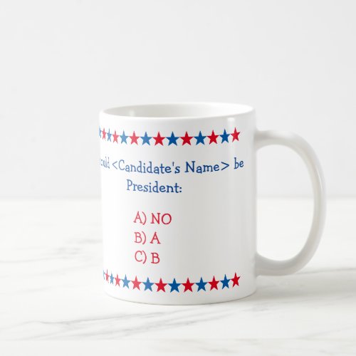 Funny Create Should ___ be President Election Joke Coffee Mug