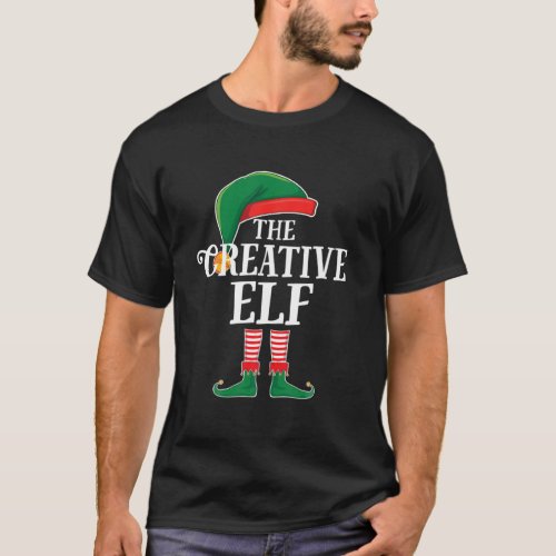 Funny Creative Elf Family Group Matching Christmas T_Shirt