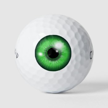 Funny Creepy Green Iris Eyeball Golf Balls by Classicville at Zazzle