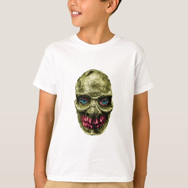 Funny creepy mask print T-Shirt (Front)