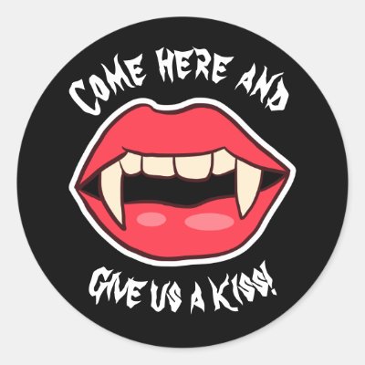 Funny Creepy Vampire Lips Halloween