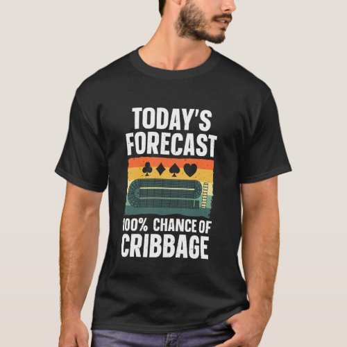 Funny Cribbage Design For Men Women Kids Card Game T-Shirt