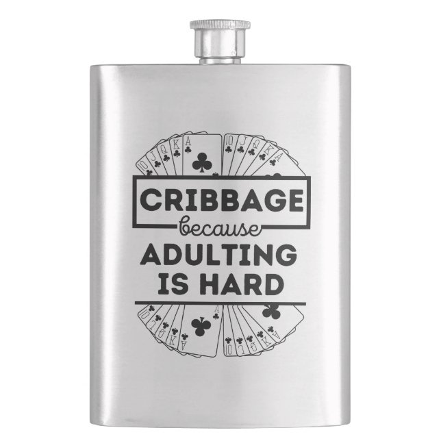 Funny Cribbage Flask (Front)