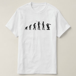 Funny Cricket Batter Evolution of Man Sports Bv T-Shirt