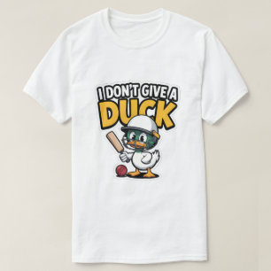 Funny Cricket Duck Sticker – “I Don’t Give a Duck” T-Shirt