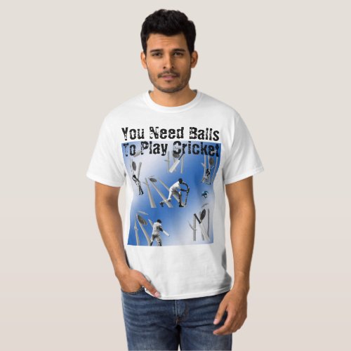 Funny Cricket Players Design T_Shirt