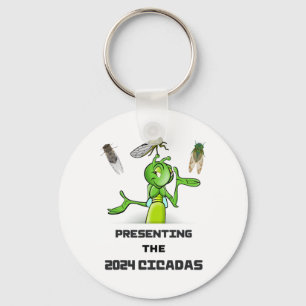 Funny Cricket Presenting Cicadas Bugs Insects Inva Keychain