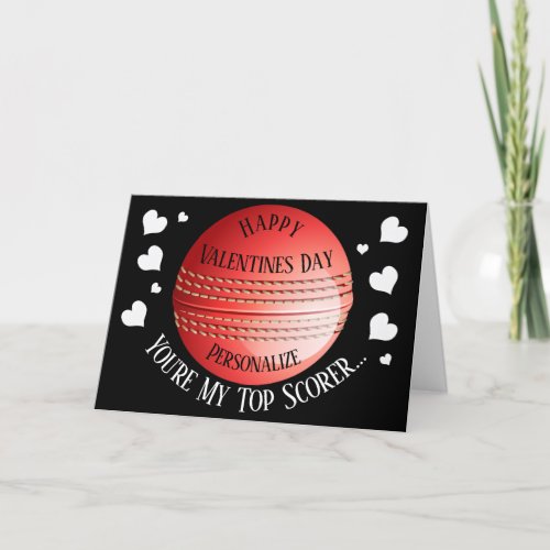 Funny Cricket Youre My Top Scorer Valentines Holiday Card