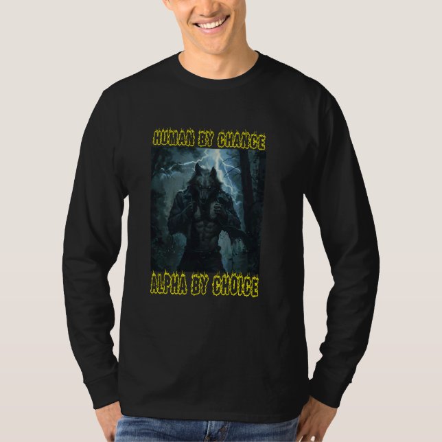 Funny Cringy Wolf Meme Cringe Werewolf Alpha Wolf  T-Shirt (Front)