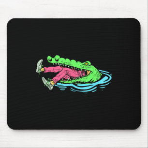Funny Croc Hunter Hunting Season Crocodile Hunting Mouse Pad