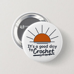 funny crochet button