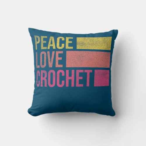 Funny Crochet Crocheting Gift for Crocheter  Throw Pillow
