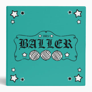 funny crochet knit humor knitting yarn ball skein binder