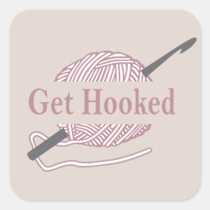 funny crochet quote crocheter saying square sticker
