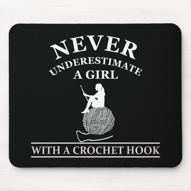 Funny crochet quote crocheters gift mouse pad (Front)