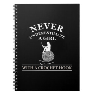 Funny crochet quote crocheters gift notebook