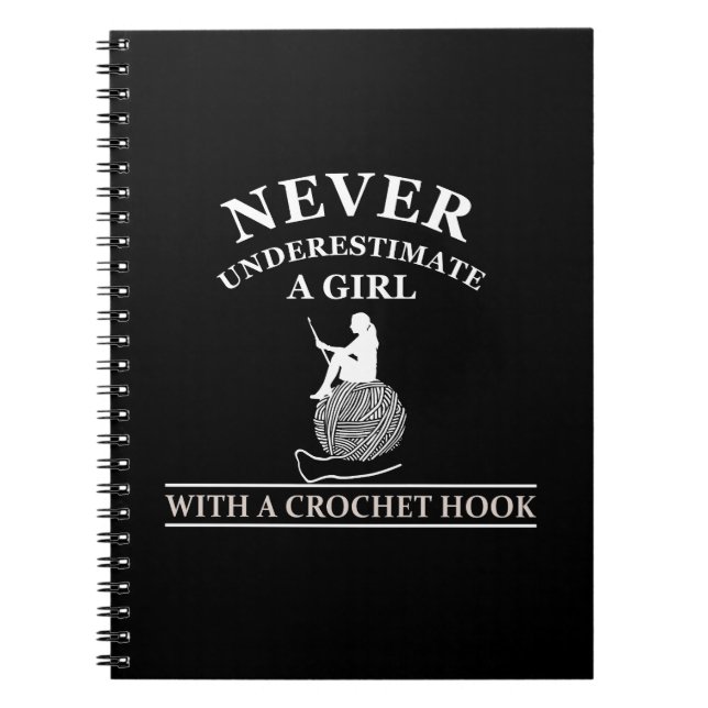Funny crochet quote crocheters gift notebook (Front)
