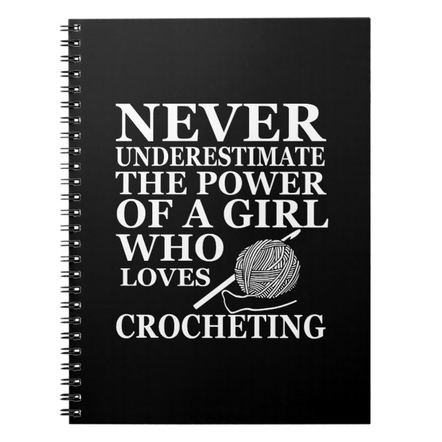 Funny crochet quote crocheters gift notebook (Front)