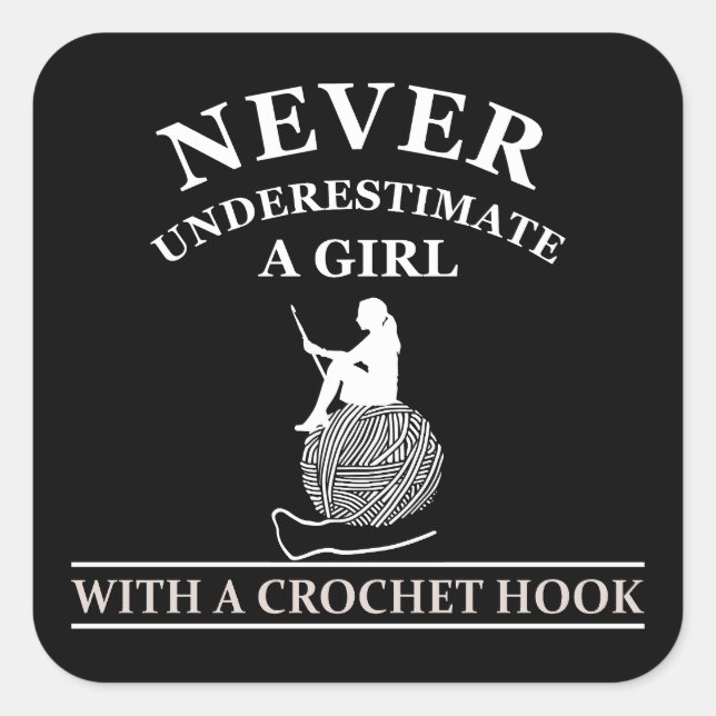 Funny crochet quote crocheters gift square sticker (Front)