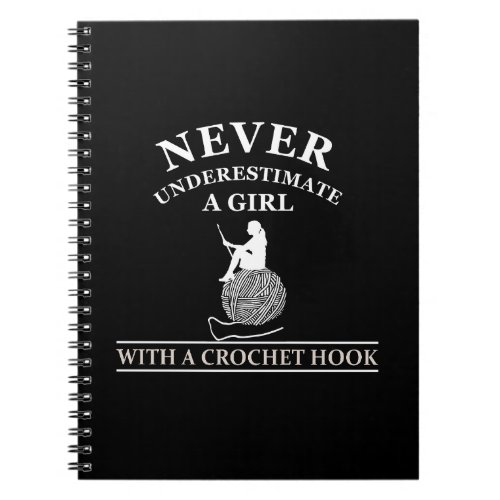 funny crochet quote notebook