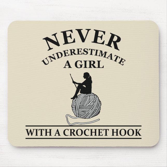 Funny crochet quotes crocheters gift mouse pad (Front)