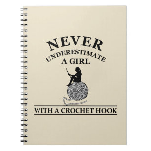 Funny crochet quotes crocheters gift notebook