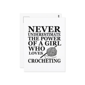 Funny crochet quotes crocheters gift postcard