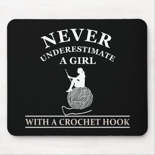 funny crochet quotes mouse pad
