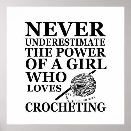 funny crochet quotes poster