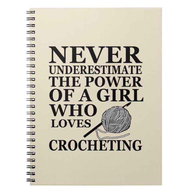 Funny crochet saying crocheters gift notebook (Front)