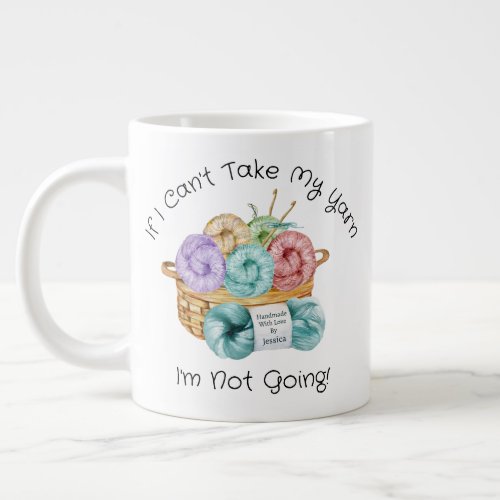 Funny Crocheting Personalized Giant Coffee Mug