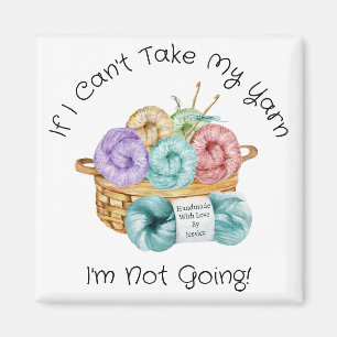 Funny Crocheting Personalized Magnet
