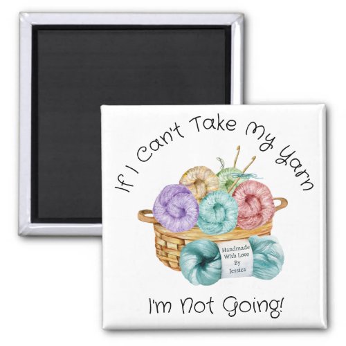 Funny Crocheting Personalized Magnet