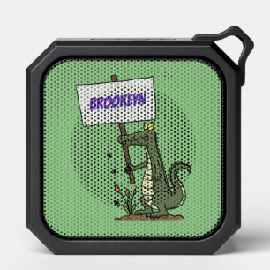 Funny crocodile aligator with sign cartoon bluetooth speaker