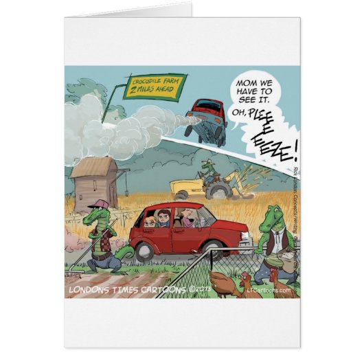 Funny Crocodile Farm Cards (Front)