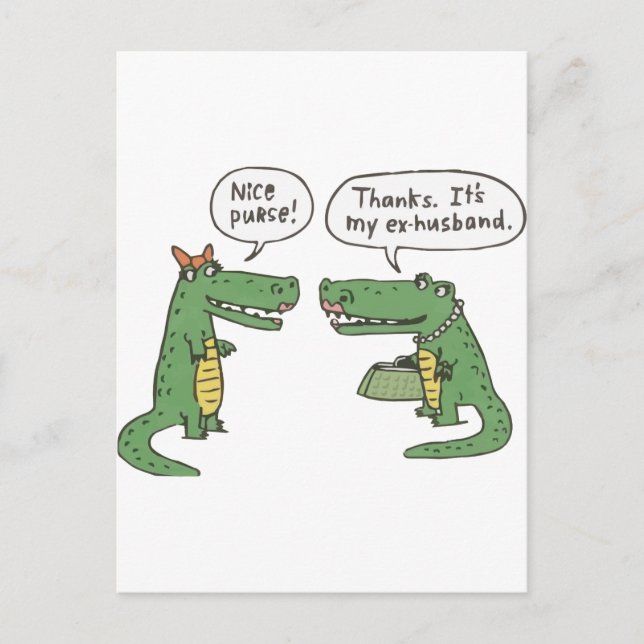 Funny Crocodile Postcard (Front)