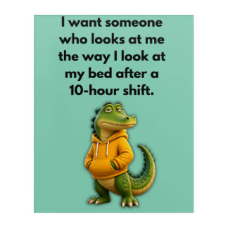 Funny Crocodile Quote Mint Green Wall Art Print