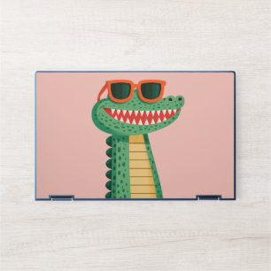 Funny Crocodile Sunglasses Cute Cartoon Animal HP Laptop Skin