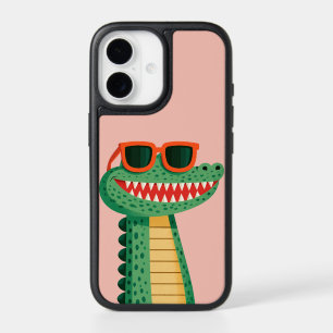 Funny Crocodile Sunglasses Cute Cartoon Animal iPhone 17 Case