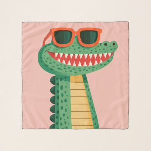 Funny Crocodile Sunglasses Cute Cartoon Animal Scarf