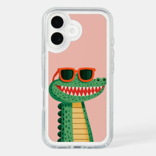 Funny Crocodile Sunglasses Cute Cartoon Animal iPhone 16 Case