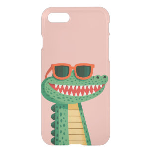 Funny Crocodile Sunglasses Cute Cartoon Animal iPhone SE/8/7 Case