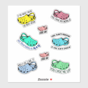 Funny crocs quotes stickerspack sticker