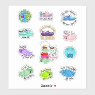 Funny crocs quotes stickerspack sticker