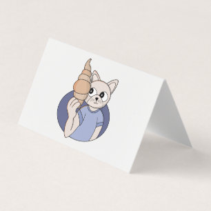 Funny Croissant Cat Business Card